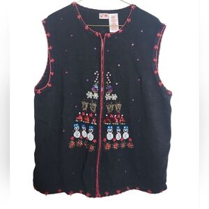 Womens Christmas Sweater Vest Sz 2X